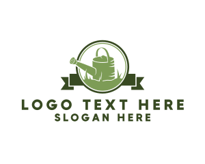 Agriculture - Watering Can Gardening logo design
