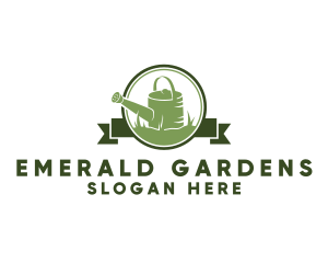 Watering Can Gardening  logo design