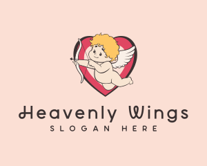 Angel - Angel Cupid Heart logo design