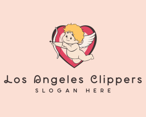 Angel Cupid Heart logo design