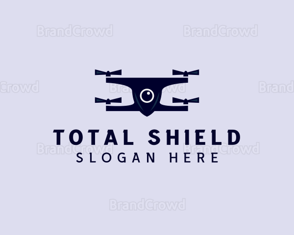 Aerial Quadcopter Drone Logo