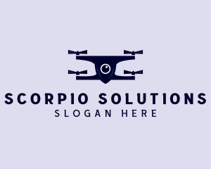 Aerial Quadcopter Drone  Logo