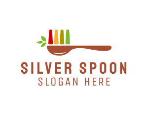 Organic Herb Spoon logo design