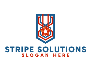 Star Freedom Stripe  logo design