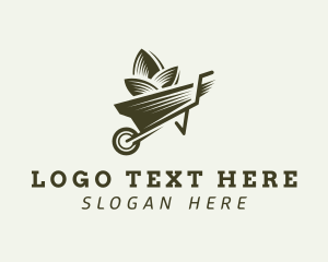 Gardening - Leaf Garden Wheelbarrow logo design