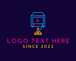 Watch - Neon Arcade Game Console logo design