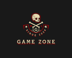 Skull Death Casino logo design