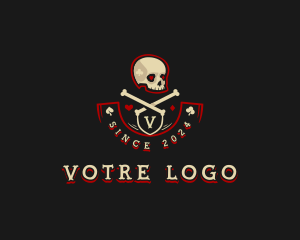 Skull Death Casino logo design