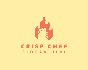 Fire Chicken Cooking logo design