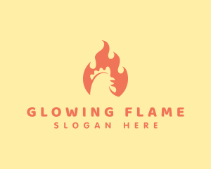 Fire Chicken Cooking logo design