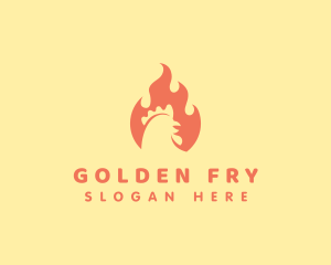 Fire Chicken Cooking logo design