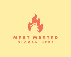 Fire Chicken Cooking logo design