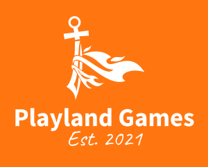 Games - Flame Gaming Sword logo design