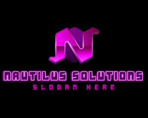 Multimedia Gaming Letter N logo design