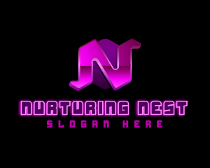 Multimedia Gaming Letter N logo design