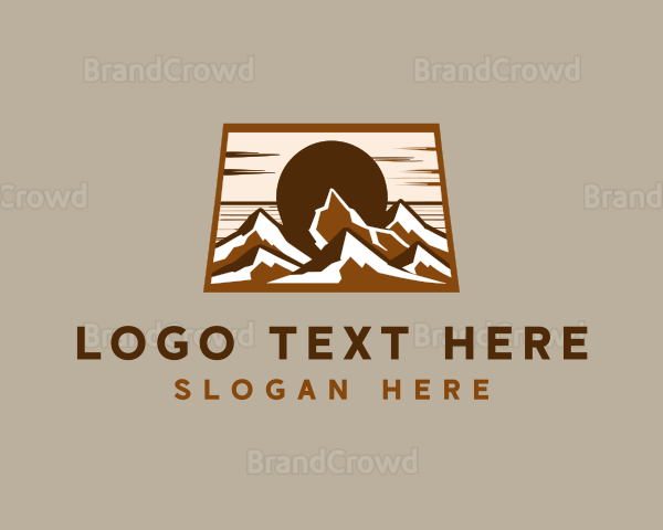 Outdoor Mountain Hiking Logo