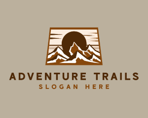 Outdoor Mountain Hiking logo design