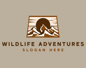 Outdoor Mountain Hiking logo design