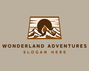 Outdoor Mountain Hiking logo design