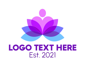 Social - Human Lotus Yoga logo design