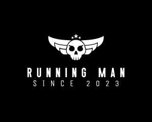 Dead - Winged Skull Pilot Bandit logo design