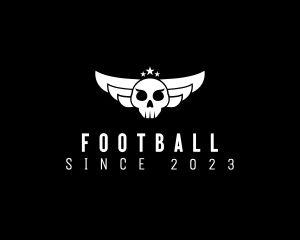 Bar - Winged Skull Pilot Bandit logo design