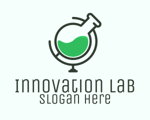 Experimental - Globe Laboratory Flask logo design