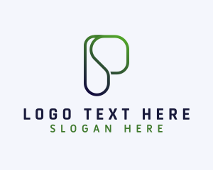 Application - Tech Programmer Letter P logo design