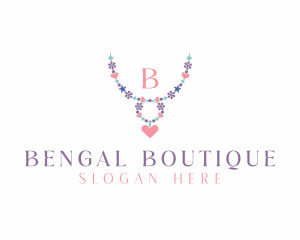 Boutique Heart Necklace logo design