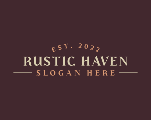 Classic Rustic Hipster Business logo design