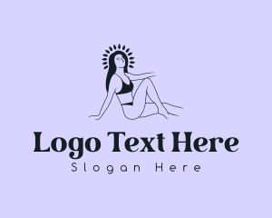 Black - Luxury Beauty Bikini logo design