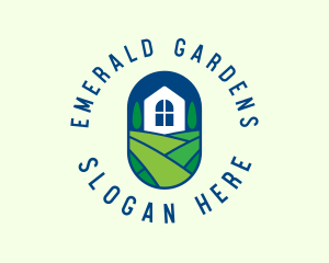 Lawn Garden Yard House logo design