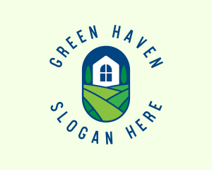Lawn Garden Yard House logo design