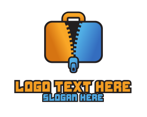 Trunk - Luggage Briefcase Zipper logo design