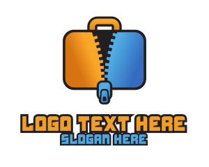 Luggage - Luggage Briefcase Zipper logo design