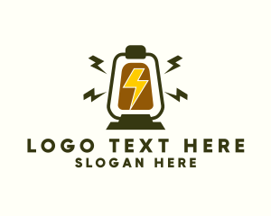 Lightning - Electric Camping Lamp logo design