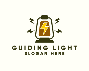 Electric Camping Lamp  logo design