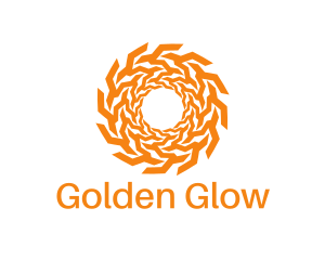 Tan - Orange Solar Energy logo design