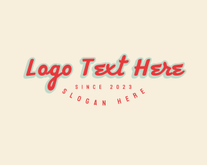 Wordmark - Retro Hipster Business logo design
