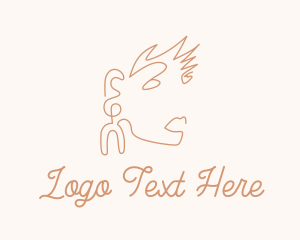 Pawn - Brown Boho Earring logo design