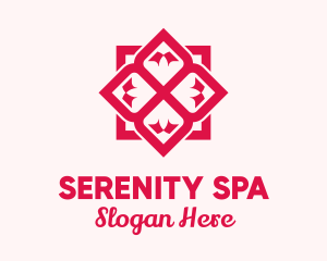 Spa - Red Flower Spa logo design