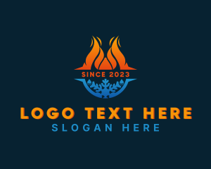 Thermal - Ice Thermal Fire logo design