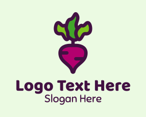 Rootcrop - Turnip Root Vegetable logo design