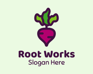 Root - Turnip Root Vegetable logo design