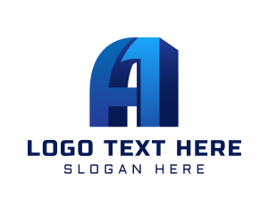 Original - 3D Startup Letter A logo design