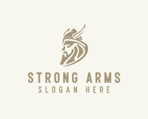 Strong Viking Warrior logo design