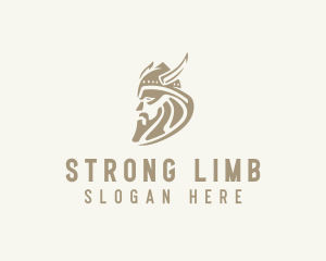 Strong Viking Warrior logo design