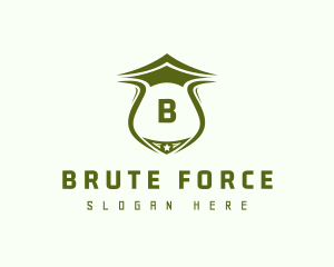 Military Shield Soldier logo design