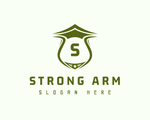 Military Shield Soldier logo design