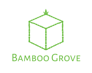 Bamboo - Green Bamboo Cube logo design